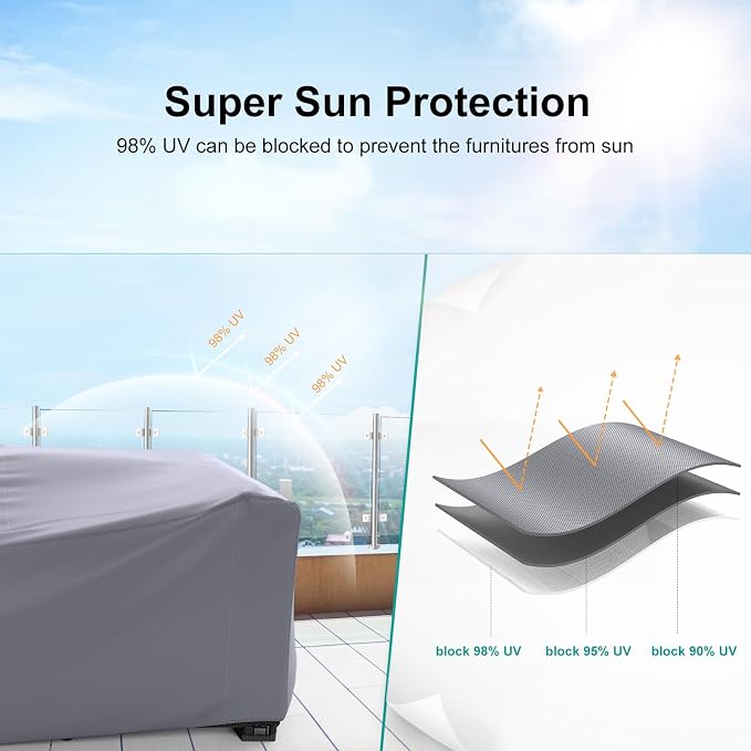 Patio Furniture Set Cover Waterproof, Heavy Duty Funiture Covers - Image 4