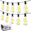 200FT Outdoor Lights with 106 Shatterproof Bulbs(6 Spare), IP45 Waterproof Outside String Lights, Patio String Lights Hanging for Party, Yard, Porch, Bistro, 2200K Adjustable Warm White Light