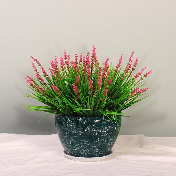 alyptus 12 Bundles Artificial Plants Outdoor Fake Monkey Grass - Image 3