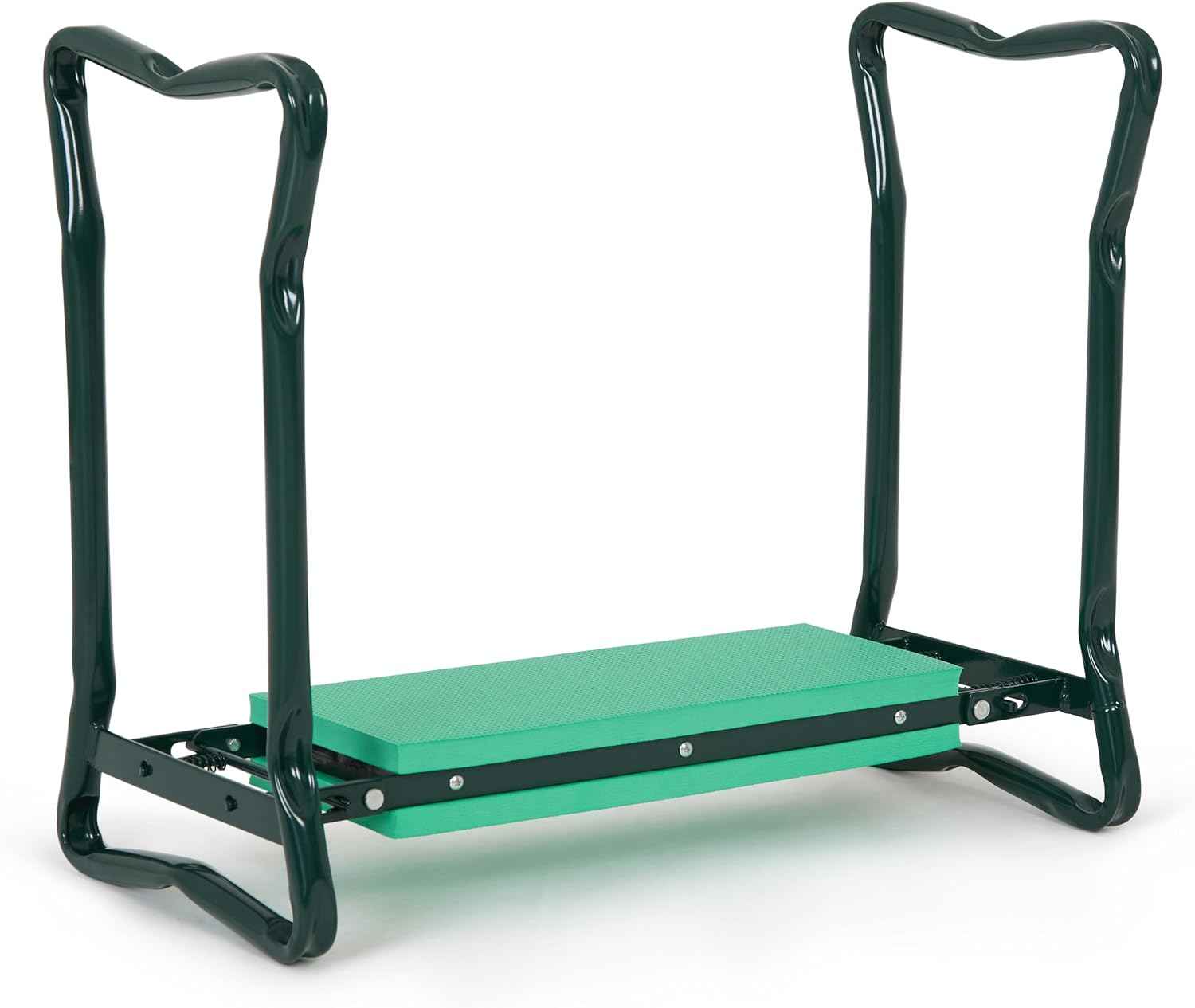 Backyard Expressions Garden Kneeler & Seat – 2-in-1 Garden Stool and Kneeler, Foldable Gardening Bench with Cushioned Pad for Weeding, Planting & Yard Work