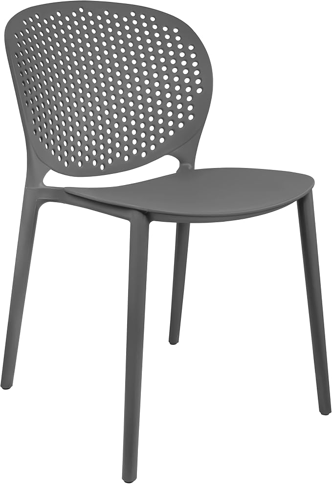 2xhome Patio Dining Chair | Modern Stackable Outdoor Pool Side Chair | Weather - Image 5