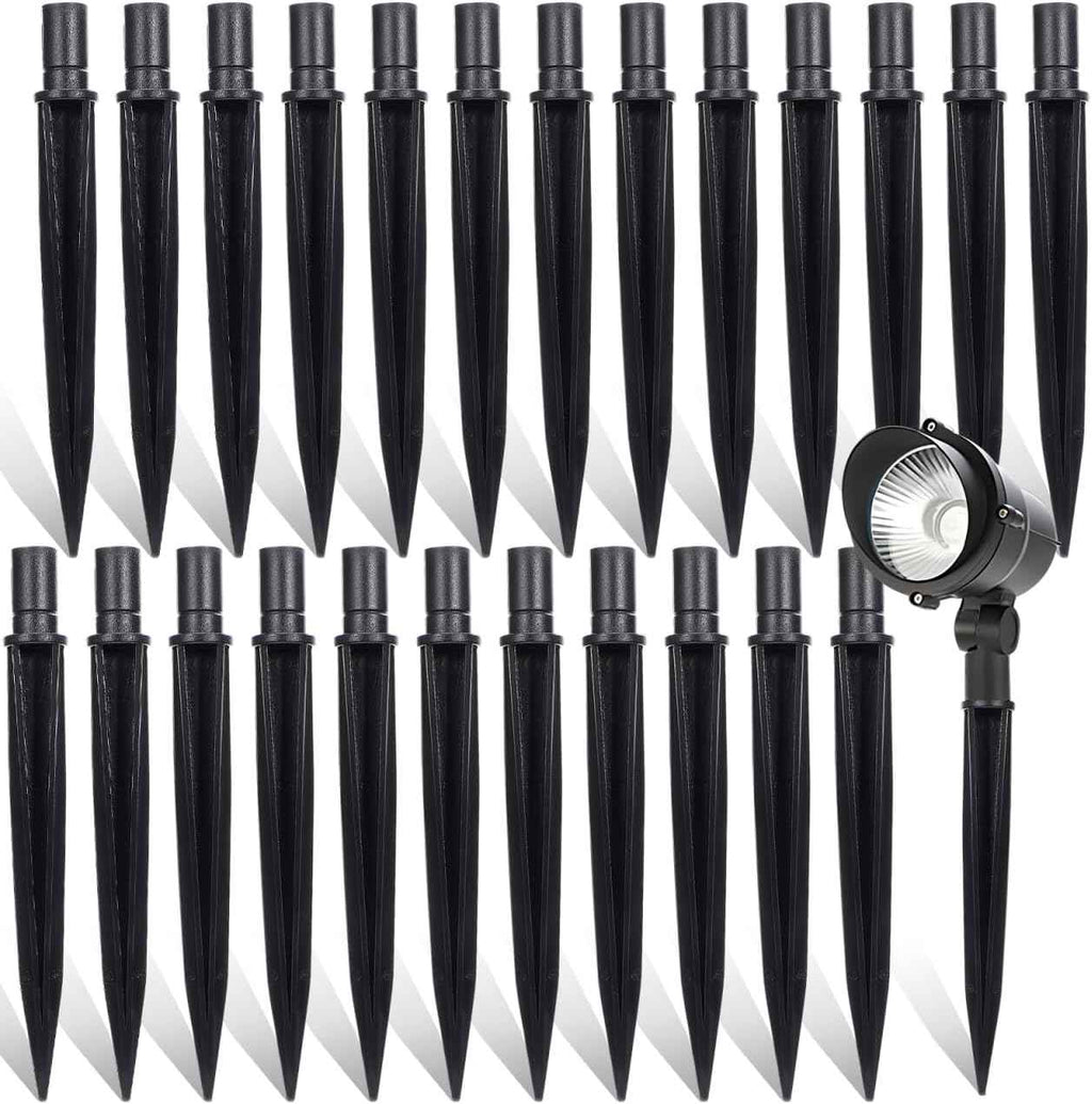 Angoily 25pcs Solar Light Stakes, 5.5X0.55inch Ground Spikes Light Replacement Stakes, Halloween for Garden Lighting Landscape Yard Pathway Lamps Pole, Outdoor Lighting Accessories