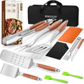 RIKOJUXI Heavy Duty Stainless Steel BBQ Accessories Tools Set Grill Gift | Grilling Gifts for Men Women Father BBQ Tools Grill Accessories for Outdoor Grill with Spatula, Fork, Tongs