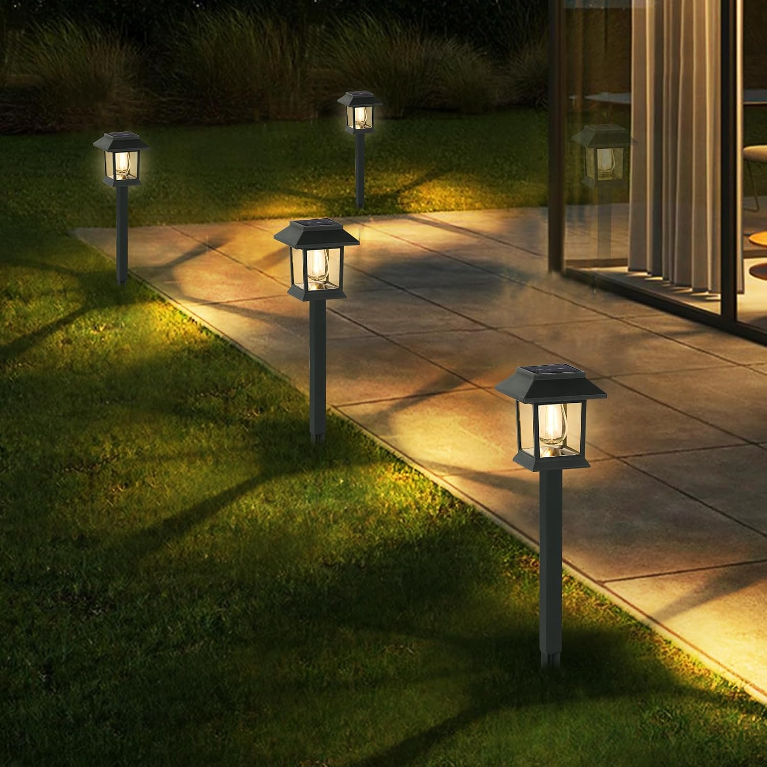 Greluna Solar Lights Outdoor,12 Pack 3000K Waterproof Auto On/Off Solar Pathway Lights for Your Garden, Landscape, Path, Yard, Patio, Driveway,Walkway Decor | Auto On/Off Waterproof Landscape Lights for Garden, Walkway, Yard, Patio & Driveway