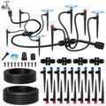 Drip Irrigation System, 106FT Quick Connect Garden Watering | Automatic watering with leak-free push-fit connectors, adjustable drip emitters for gardens, raised beds, greenhouses & lawns