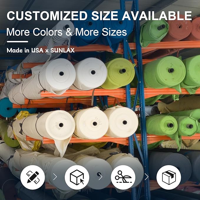 SUNLAX Sun Shade Sail 13' x 17' Dark Grey Rectangle Canopy Sail Shade Cover UV - Image 5