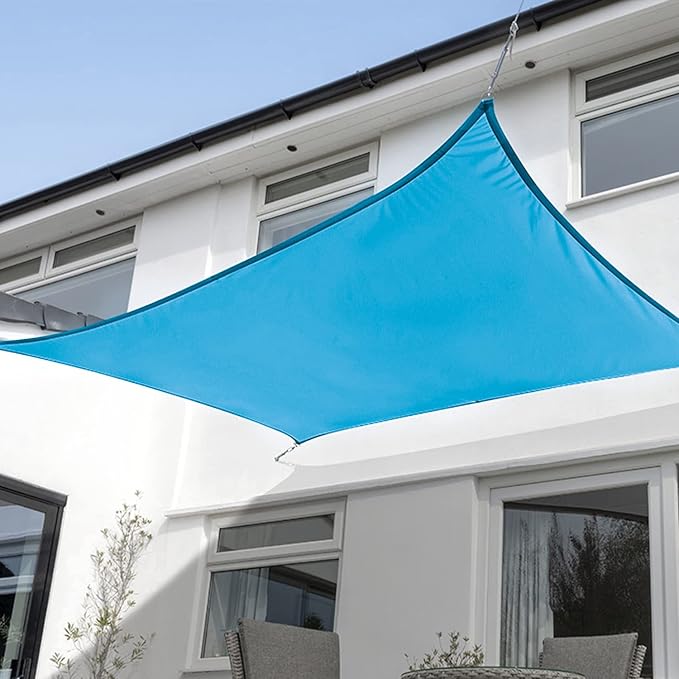 KANAGAWA 6'X8' Turquoise Mix Custom Size Sun Shade Sail Rectangle UV Block by KANAGAWA