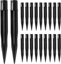 20PCS Solar Light Spikes Christmas Plastic Torch Lights Spikes for Outdoor Yard Garden, I.D.0.37 Inch/9.5MM, O.D 0.62 inch/15.75 MM, 5.71inch/14.5cm Long Replacement Stake for Solar Lights Pegs