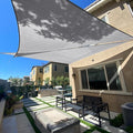 SUNLAX Sun Shade Sail 13' x 13' x 13' Silver Grey Triangle Canopy Sail Shade by SUNLAX