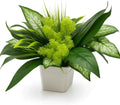 Trivon 18 Bundles Artificial Plants Outdoor, Fake Outdoor Plant Bushes with UV Resistant Greenery, Faux Leaves Stems, Realistic Decorative for Patio Garden, Yard, Porch & Fake Green