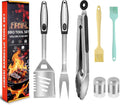 BBQ Grill Tool Set BBQ Grilling Accessories Set 8PC Barbecue Grill Tools Utensils Set for Outdoor with Spatula, Fork, Brush, Tongs, Seasoning Bottle Grilling Gifts for Men Dad