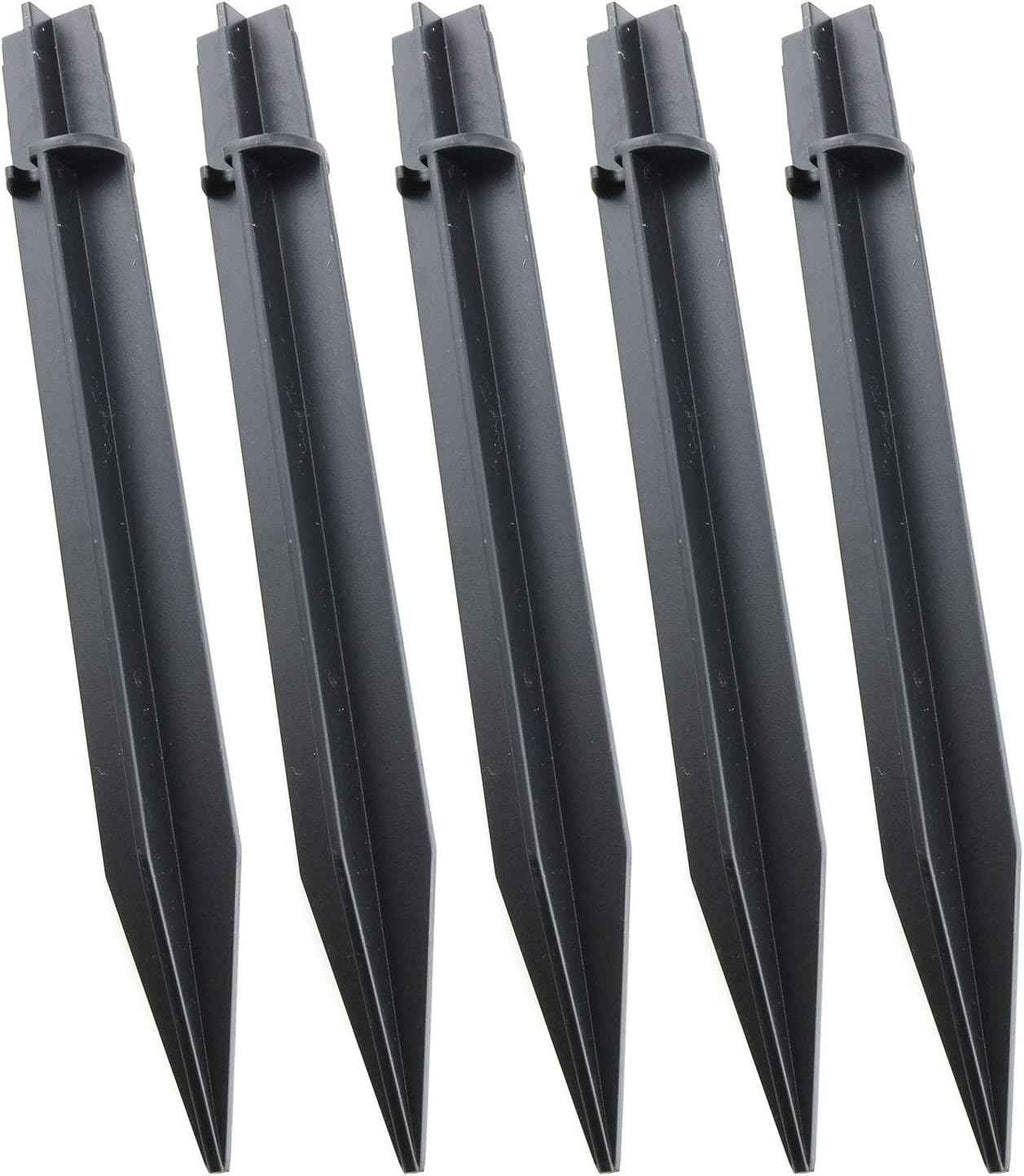 E-outstanding 5Pcs Ground Spikes Stakes Solar Lights Spikes Replacement Ground Stakes Plastic Outdoor Lighting Parts Accessories for Garden Lights