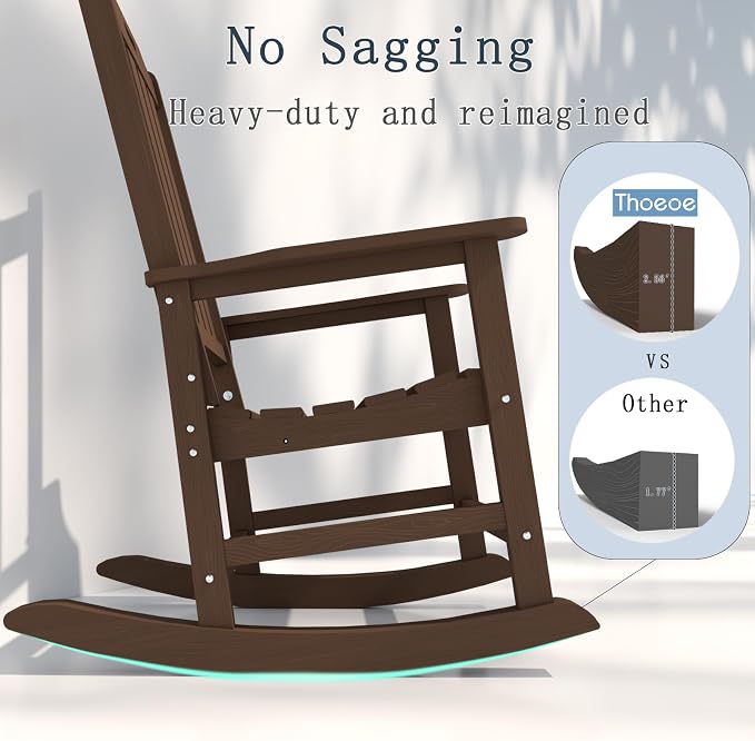 Oversized Rocking Chair Set of 4, Outdoor Rocking Chair - Image 8