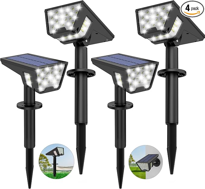 Solar Spot Lights Outdoor Waterproof IP67, Solar Powered Lights Outdoor by Latband