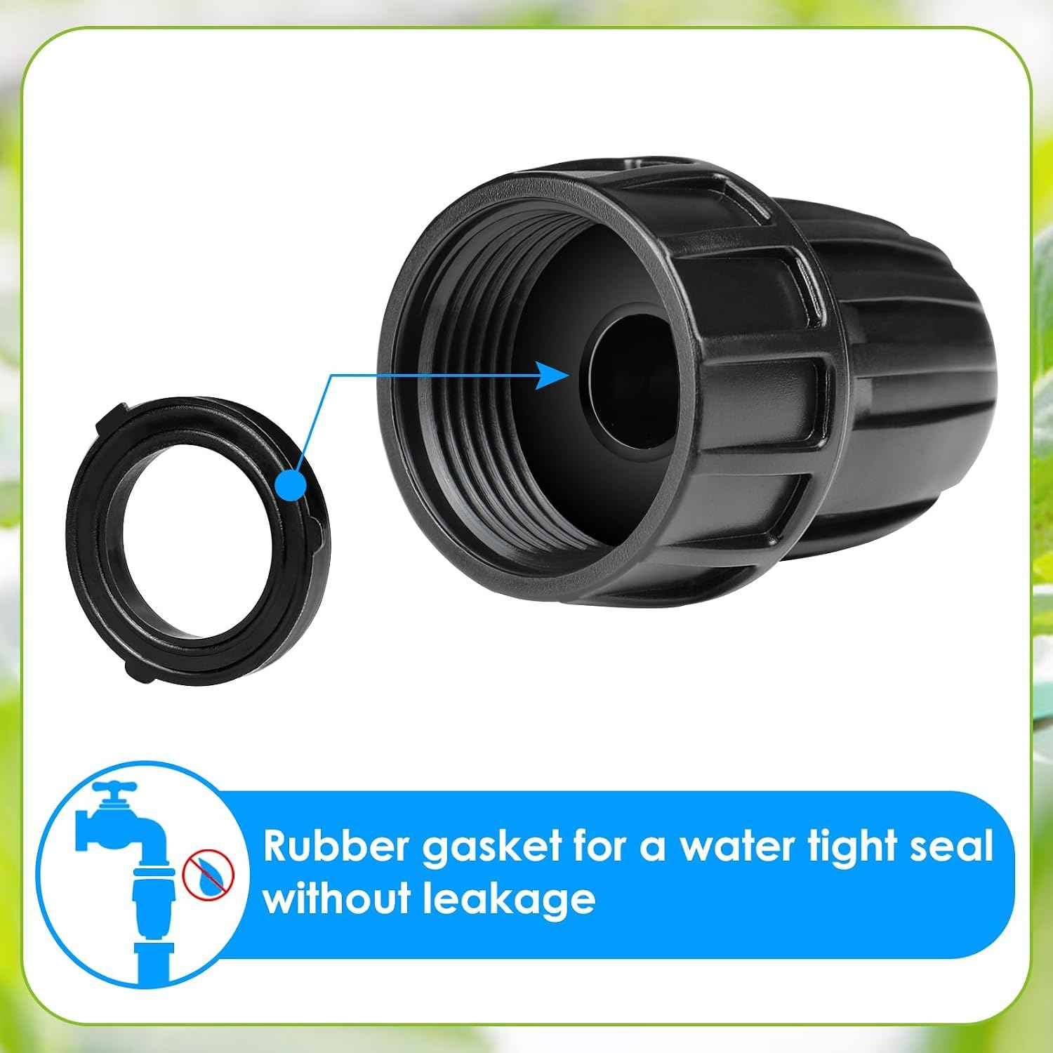 8-Pack 1/2 Inch Drip Irrigation Tubing Faucet Adapter, 3/4" to 1/2" Irrigation Hose Adapter, 3/4 Inch Barbed Drip Line Connector Garden Hose Adapter for Garden Irrigation System