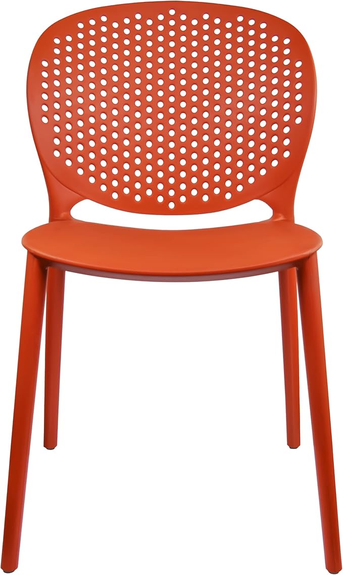 2xhome Set of 2 Patio Dining Chairs | Modern Stackable Outdoor Pool Side Chair - Image 9