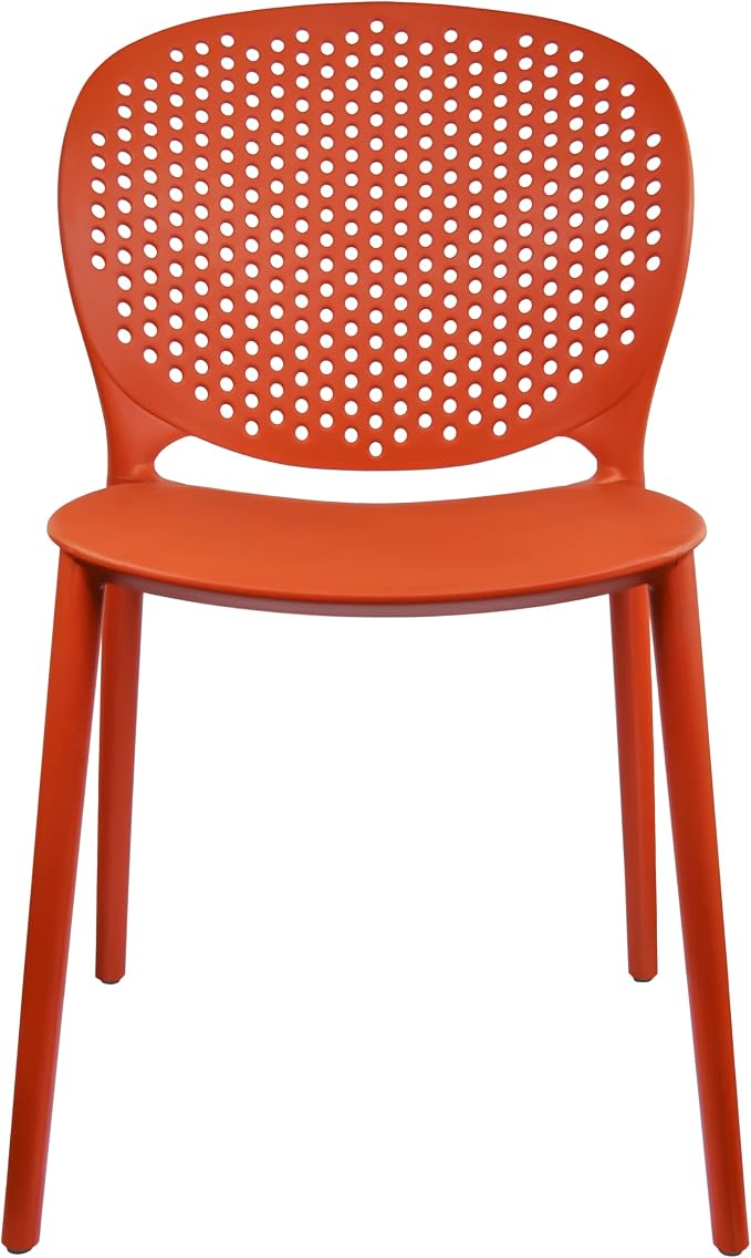 2xhome Set of 4 Patio Dining Chairs | Modern Stackable Outdoor Pool Side Chair - Image 9