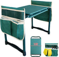 Garden Kneeler and Seat Gift for Women, Men, Seniors, Mom, Dad | Heavy-Duty with Two Tool Bag Extra-Wide 11.02" Foldable Gardening Stool for Knee & Back Support , Portable Bench Perfect