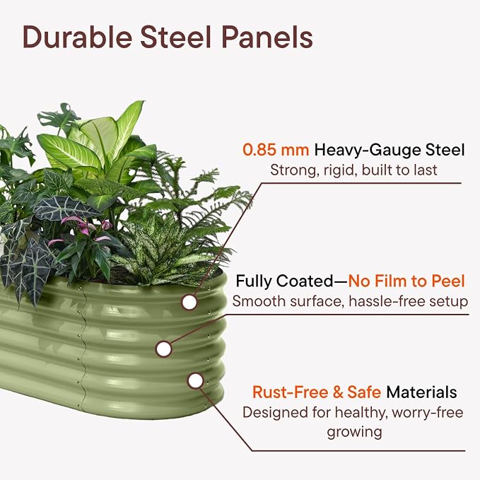 4-Pack 18” Tall Galvanized Raised Garden Beds – Small Space Garden Layout - Image 3