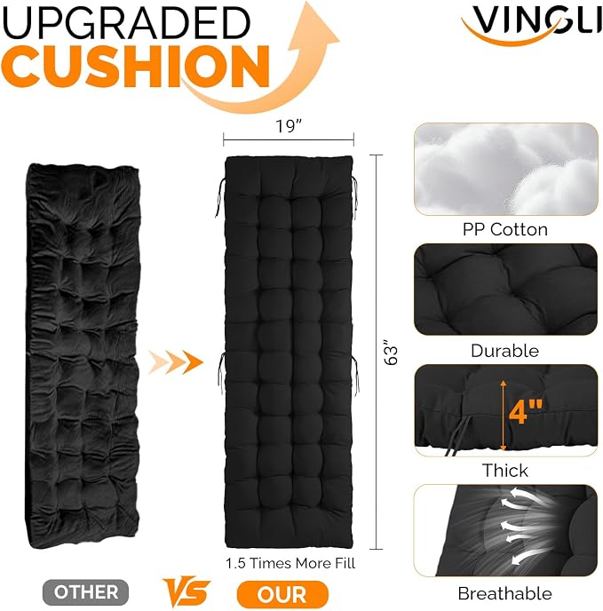 VINGLI Padded Zero Gravity Chair, Lounge Chair - Image 3