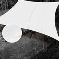 SUNNY GUARD Waterproof Sun Shade Sail 7' x 10' White Rectangle UV Block Sunshade by SUNNYGUARD