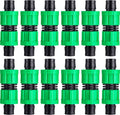 Hotop 12 Pieces 5/8 Drip Irrigation Coupling | Universal Drip Line Coupler Fittings, Works for 16-17mm Tubing or Sprinkler Systems, Durable Garden Watering Connector