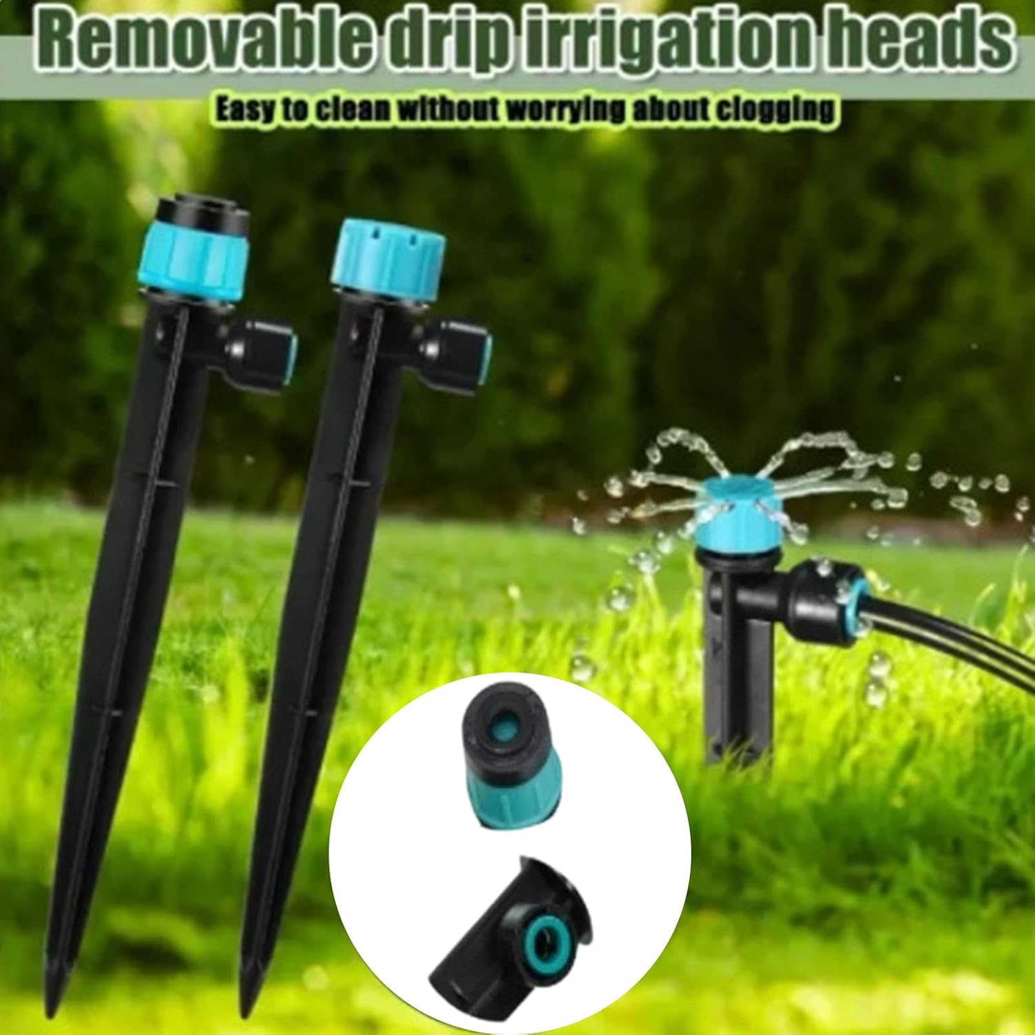 10Pcs Professional 360 Degree Rotating Watering Irrigation Sprinkler Sprayer Stake Connector Farm Greenhouse Plant Drought Plant Irrigation
