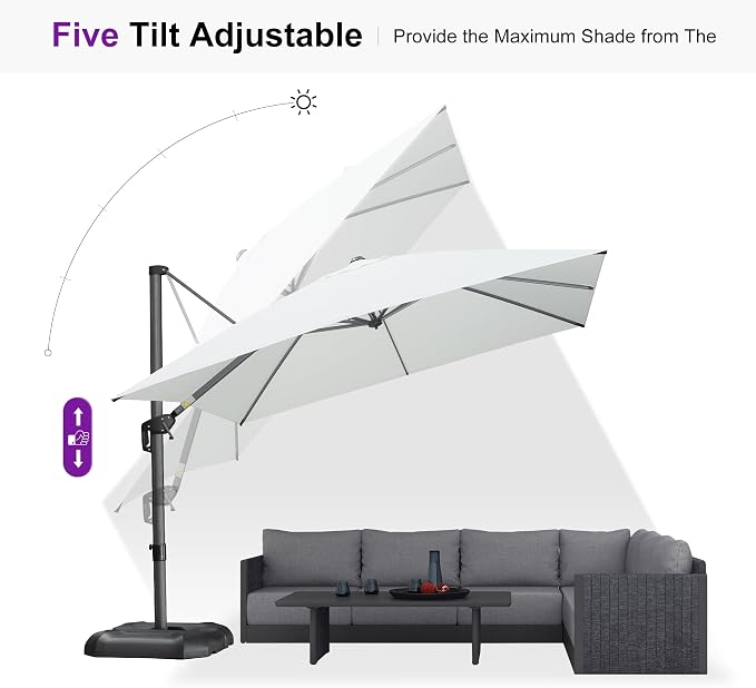 PURPLE LEAF 10'×10' Patio Umbrella - Image 8