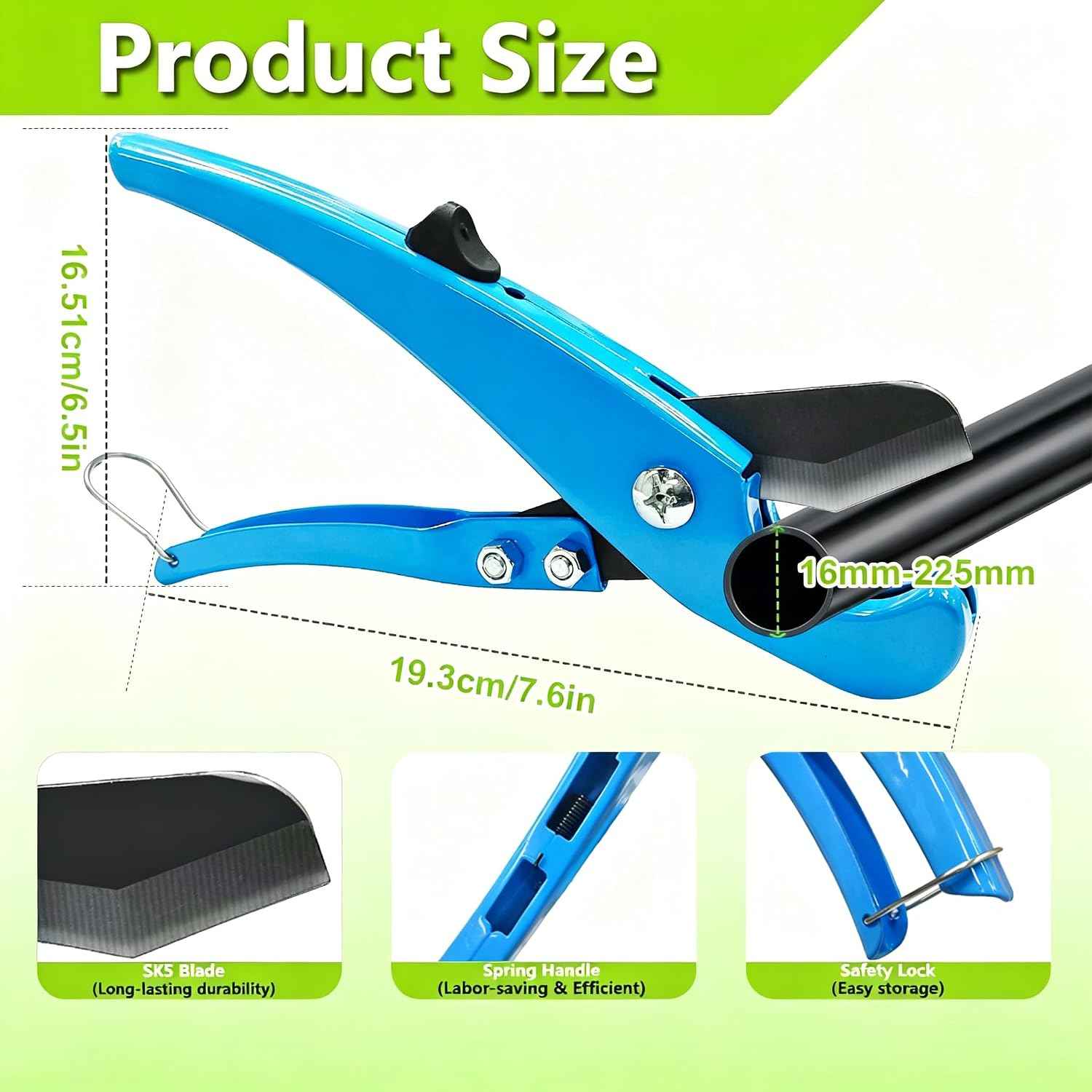 Drip Irrigation Hole Punch Tool, Pipe Cutter, Hole Punch, 100T Connectors | This 2-in-1 punching and cutting tool set comes with 100 T-fittings and is suitable for 16/20/25-millimeter PE pipes.