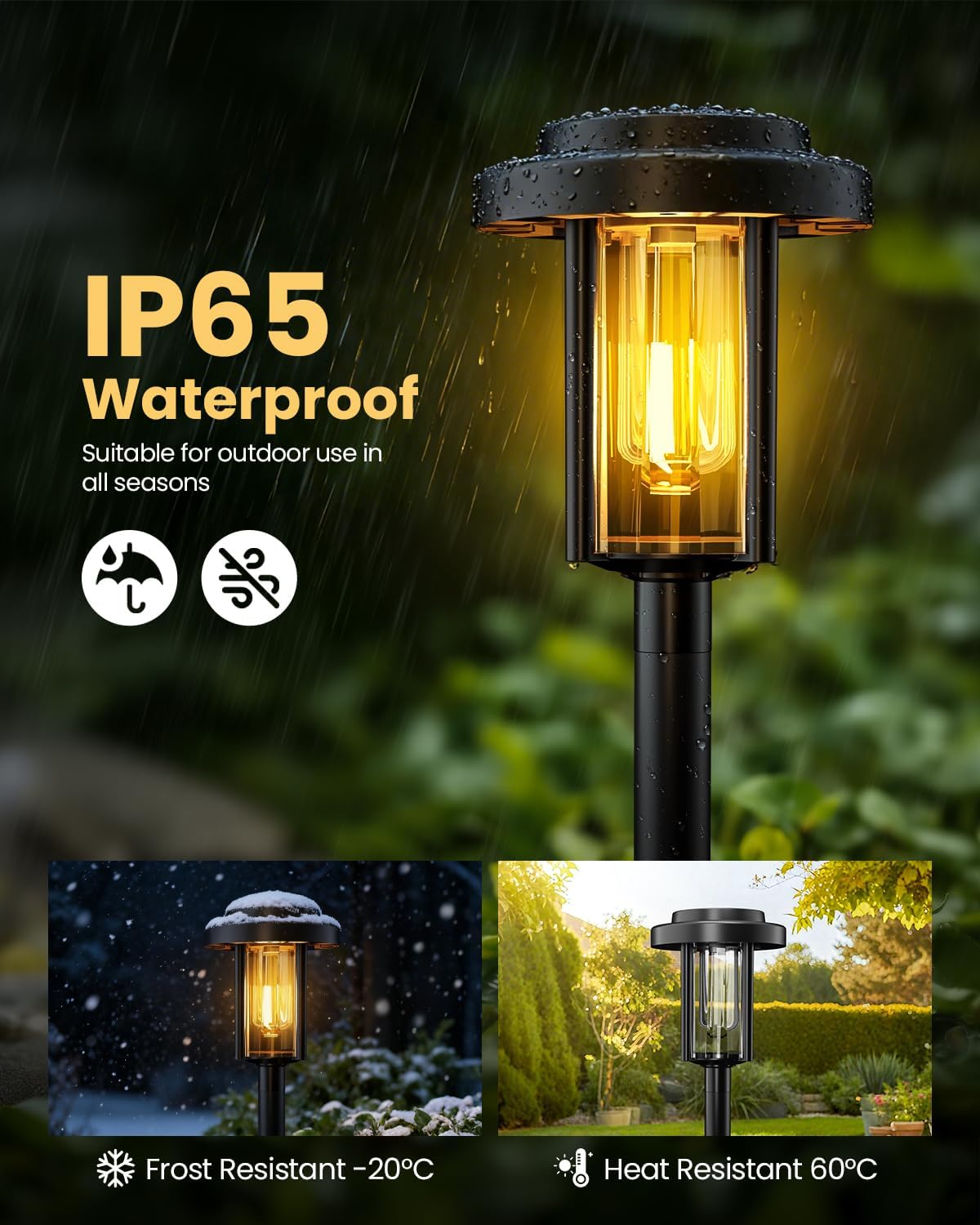 Solar Pathway Lights, 12 Pack Solar Light Outdoor IP65 Waterproof | Garden Lights Solar Powered, Outside Decor Landscape Lighting for Yard, Path, Driveway, Walkway (Warm White)