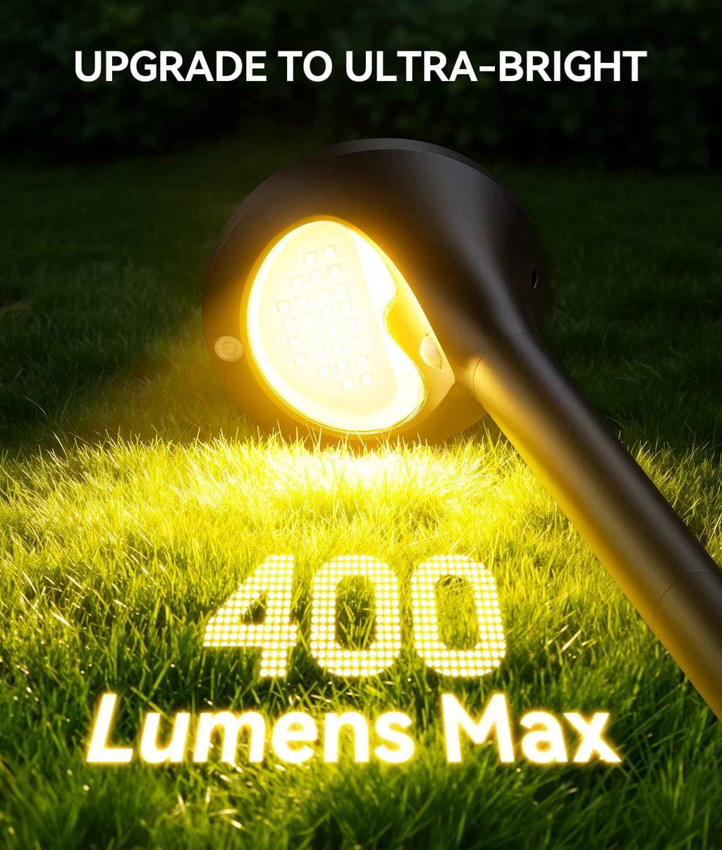 ELECLINK Solar Pathway Lights Outdoor with Motion Sensor, 6 Pack Security Solar Garden Lights, 400LM Bright LEDs, Larger Glass Panel, 3 Modes Waterproof Path Lights for Yard Patio Walkway Driveway