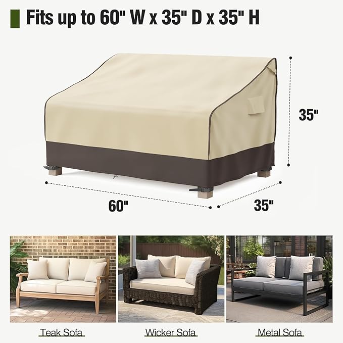 MR. COVER Outdoor Couch Cover Waterproof, Patio Furniture Covers - Image 2