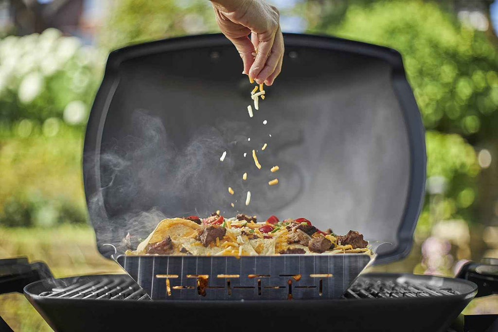 Weber® Deluxe Grilling Basket, Stainless Steel for Goourmet Grilling | Weber® Grill Basket for Vegetables, Seafood & Small Foods, Durable BBQ Cooking Accessory for Charcoal & Gas Grills