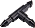 Raindrip 307050B, Barbed Tee, 1/4-Inch, 50-Pack, Drip Irrigation Fitting for Supply Tubing & Dripline, Black
