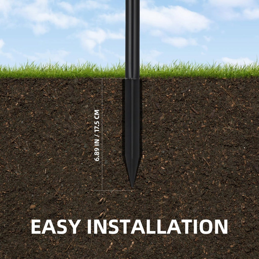 Uonlytech 8 Sets Pathway Extension Garden Solar Plastic Ground Outdoor Landscaping Spike Spikes Connectors Part for Lights Stakes Patio Tube Replacement Landscape Yard Light Torch with