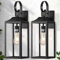 19" Large Outdoor Light Fixture 2 Pack, Black Exterior Lighting Fixtures | Anti Rust Porch Lights Outdoor, Modern Wall Lantern Coach Lamps Sconce, Outside Lights for House, Doorway, Garage, Patio