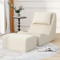 Giant Bean Bag Chair for Adults, Corduroy Chaise Lounge by SnugSofeeFoamSofa
