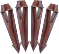 Lighting Ground Stake Spike Replacement for Outdoor Low Voltage Landscape Spotlight Pathway Flood Light,1/2" NPT Thread Brown