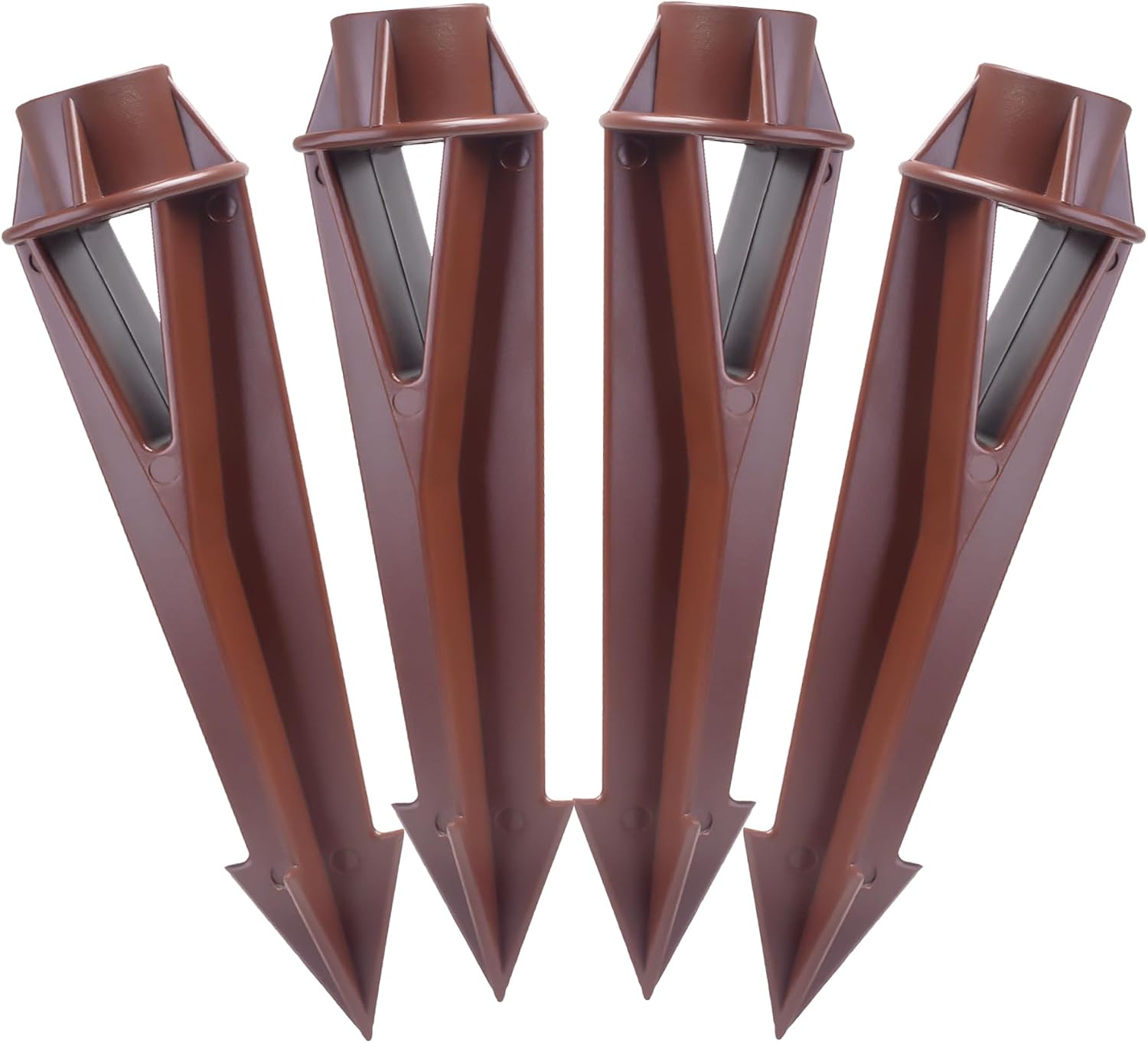 Lighting Ground Stake Spike Replacement for Outdoor Low Voltage Landscape Spotlight Pathway Flood Light,1/2" NPT Thread Brown