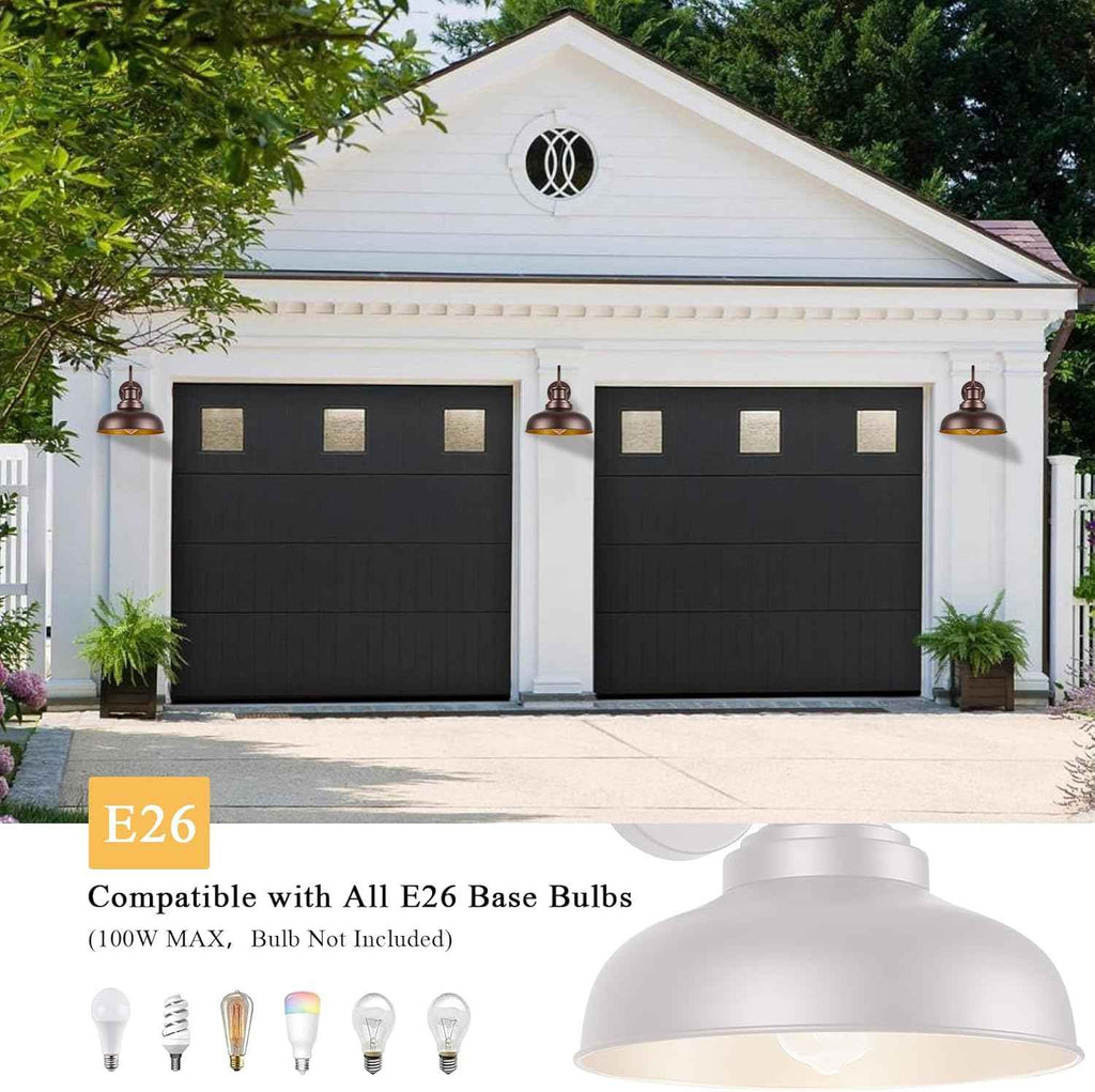 Outdoor Barn Light Outdoor Wall Sconce Farmhouse Exterior Wall Mount Light Vintage Wall Lighting Fixture Industrial Bronze Lantern for Porch, Entryway, Garage, 1 Pack, RZ007 ORB
