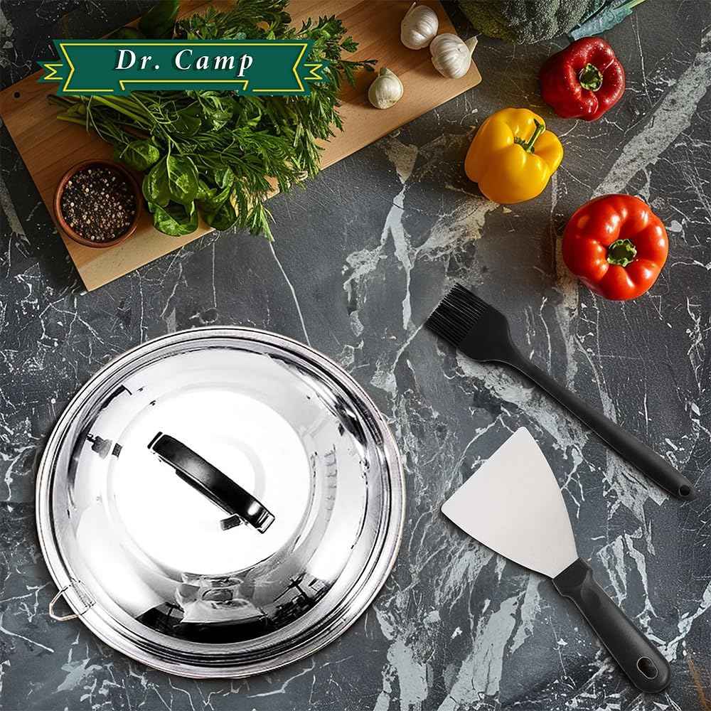 Dr. Camp Grill Accessories Set BBQ Grill Tools Set Heavy Duty Stainless Steel Grilling Tools Kit Complete Barbecue Tool Set for Outdoor Grill
