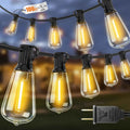 VOLIVO 100FT Outdoor String Lights for Patio, Waterproof Hanging Lights | 35+1 Shatterproof ST38 Edison Bulbs, Dimmable & Connectable Outside String Light for Backyard, Deck, Porch, Balcony
