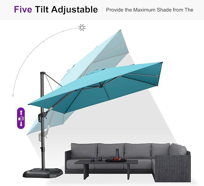 PURPLE LEAF 10'×10' Patio Umbrella - Image 8