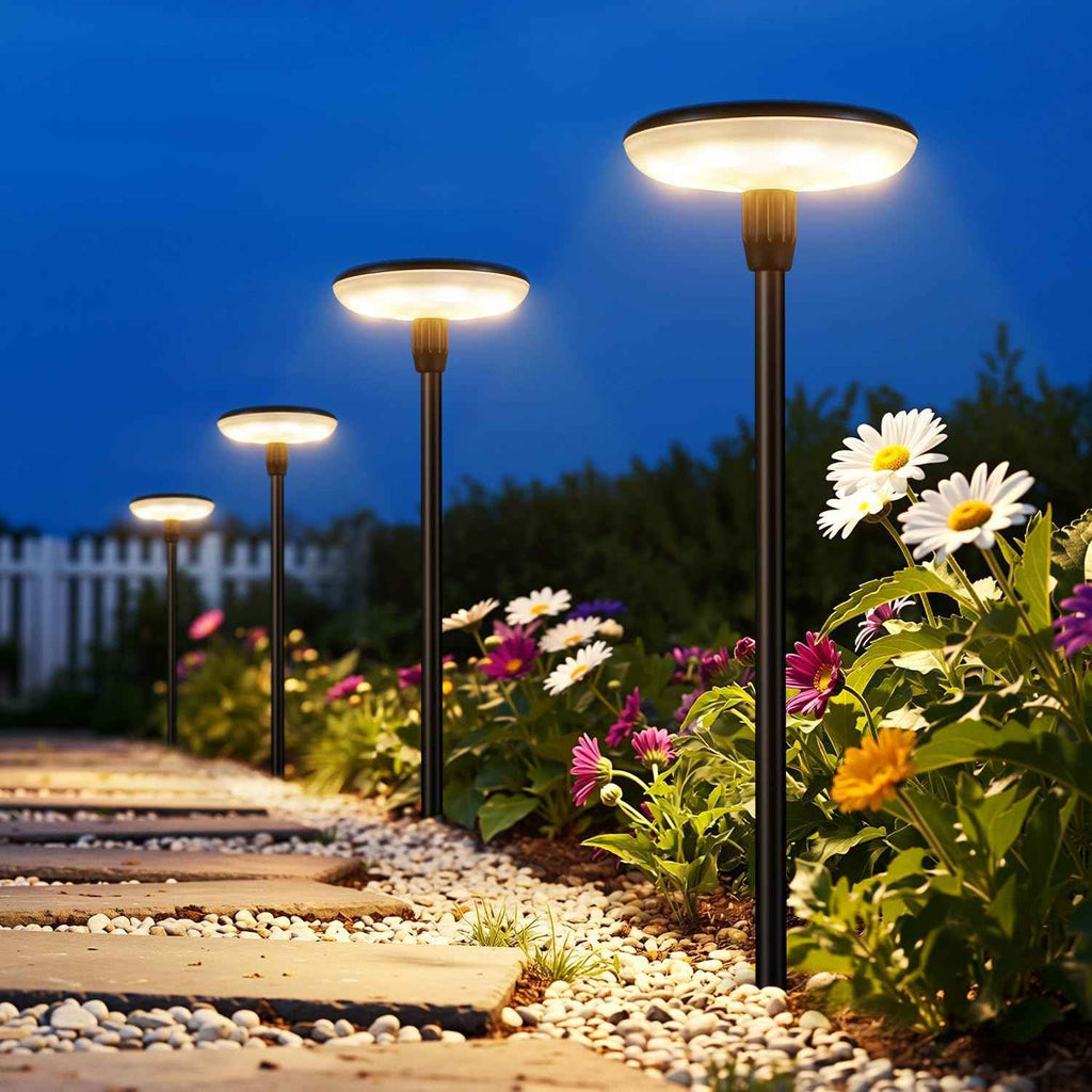 LETMY Solar Pathway Lights Outdoor, 8 Pack Bright Solar Garden Lights | 8 Bright LED, 3000K Warm White, 12-16H Runtime, IP65 Waterproof, Auto On/Off, Landscape Lighting for Yard, Path & Garden Lawn