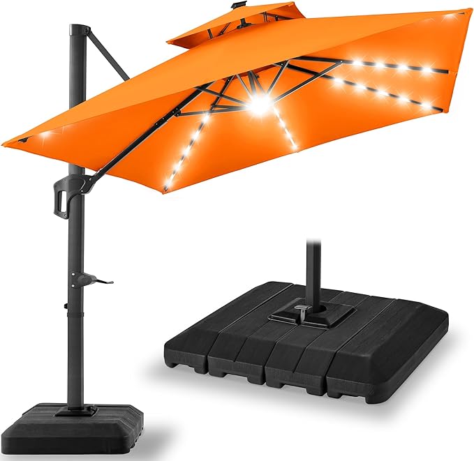 Best Choice Products 10x10ft Cantilever Patio Umbrella w/Base Included by BestChoiceProducts