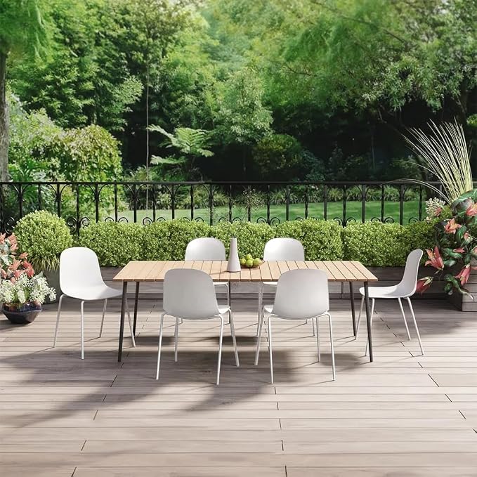 2xhome Modern Stackable Armless Dining Chair | Plastic Shell Seat - Image 8