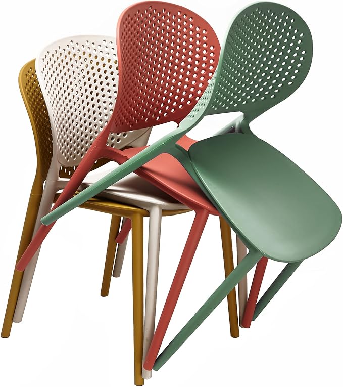 2xhome Patio Dining Chair | Modern Stackable Outdoor Pool Side Chair | Weather - Image 4