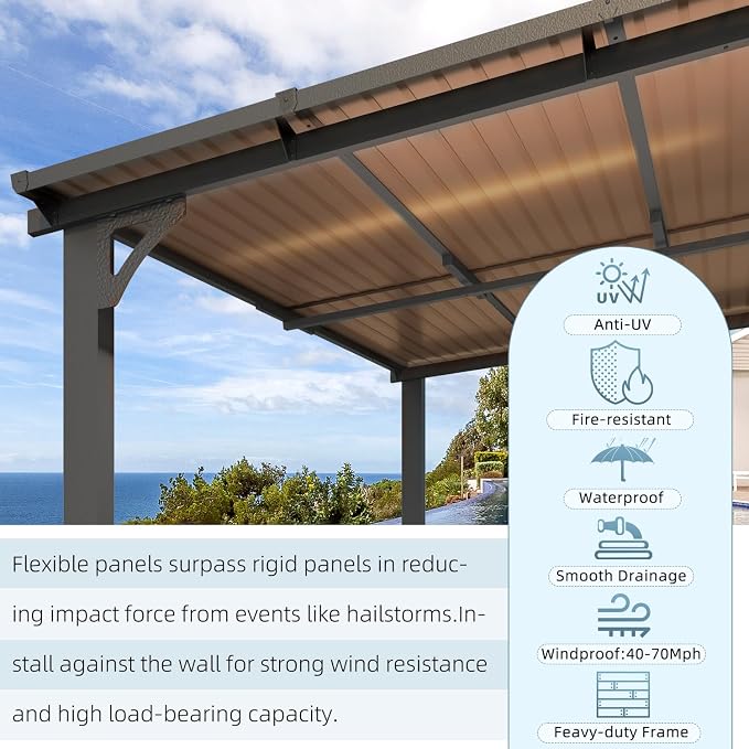AECOJOY 20' x 10' Outdoo Gazebo Pergola - Image 7