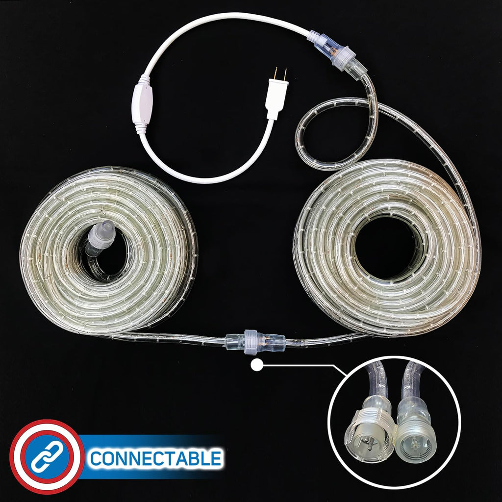Russell Decor Rope Lights Color Changing RGB 30ft | Flexible Connectable up to 100ft For RGB Color Changing Waterproof Party Wedding Christmas