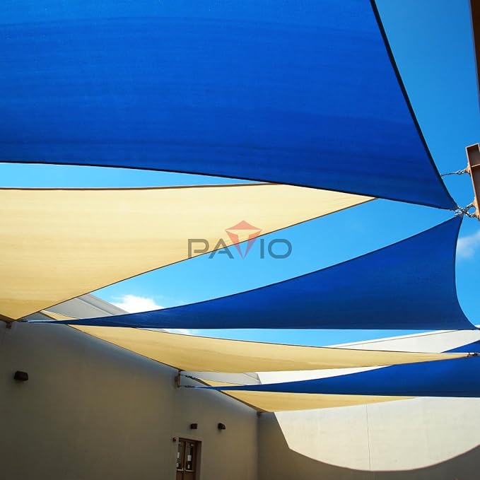 Patio Paradise 2' x 2' x 2' Sun Shade Sail Triangle Canopy Shade Cloth Fabric - Image 6